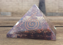 Load image into Gallery viewer, Large (60-65mm) RED TIGER EYE Orgone Gemstone Pyramid Large Pyramid Orgone