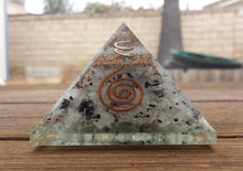 Load image into Gallery viewer, Extra Large (70-75mm) RAINBOW MOONSTONE Orgone Gemstone Pyramid X-Large Pyramid Orgone