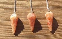 Load image into Gallery viewer, SUNSTONE Natural Stone Gemstone Faceted Pendulum