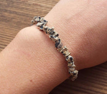 Load image into Gallery viewer, Natural DALMATIAN JASPER Stone Gemstone Stretchy Chip Bracelet