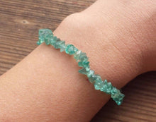 Load image into Gallery viewer, Natural APATITE Stone Gemstone Stretchy Chip Bracelet