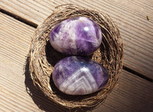 Load image into Gallery viewer, AMETHYST EGG Natural Stone Hand Carved Gemstone Egg