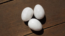 Load image into Gallery viewer, WHITE AGATE EGG Natural Stone Hand Carved Gemstone Egg