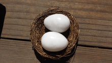 Load image into Gallery viewer, WHITE AGATE EGG Natural Stone Hand Carved Gemstone Egg