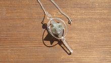Load image into Gallery viewer, Natural LABRADORITE Gemstone 3 Stone Merkaba Spinning Star Faceted Pendulum