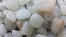 Load image into Gallery viewer, THREE (3) PRASIOLITE Tumbled Stones Medium Natural Tumble Stones