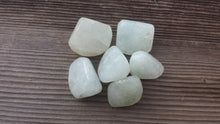 Load image into Gallery viewer, THREE (3) PRASIOLITE Tumbled Stones Medium Natural Tumble Stones