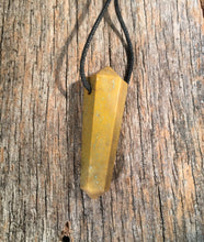 Load image into Gallery viewer, CAMEL JASPER Crystal Point Pendant With Adjustable Cord Stone Natural Gemstone