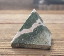 Load image into Gallery viewer, GREEN ZEBRA JASPER natural small gemstone crystal pyramid 20-22