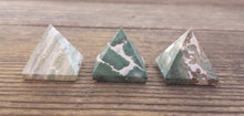 Load image into Gallery viewer, GREEN ZEBRA JASPER natural Medium gemstone crystal pyramid 27-30mm