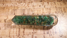 Load image into Gallery viewer, ORGONE JADE Faceted Gemstone Massage Wand Stone Crystal Wand
