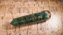 Load image into Gallery viewer, ORGONE JADE Faceted Gemstone Massage Wand Stone Crystal Wand