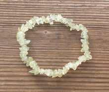 Load image into Gallery viewer, PREHNITE Natural Stone Gemstone Stretchy Chip Bracelet