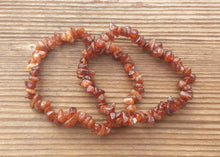 Load image into Gallery viewer, HESSONITE Natural Stone Gemstone Stretchy Chip Bracelet