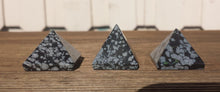 Load image into Gallery viewer, SNOWFLAKE OBSIDIAN natural Medium gemstone crystal pyramid 27-30mm