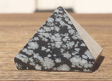 Load image into Gallery viewer, SNOWFLAKE OBSIDIAN natural Medium gemstone crystal pyramid 27-30mm