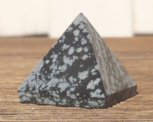 Load image into Gallery viewer, SNOWFLAKE OBSIDIAN natural Medium gemstone crystal pyramid 27-30mm