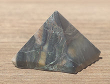 Load image into Gallery viewer, BLUE TIGER EYE natural small gemstone crystal pyramid 20-22