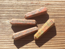 Load image into Gallery viewer, NATURAL UNAKITE Double Terminated Gemstone Crystal Pencil Point (One)