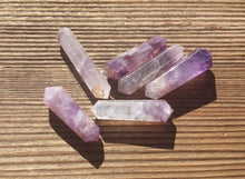Load image into Gallery viewer, NATURAL AMETHYST Double Terminated Gemstone Crystal Pencil Point (One)