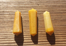 Load image into Gallery viewer, NATURAL GOLDEN QUARTZ Double Terminated Gemstone Crystal Pencil Point (One)
