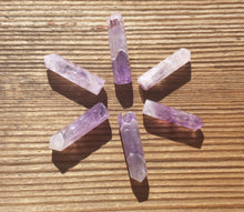 Load image into Gallery viewer, NATURAL AMETHYST Single Terminated Gemstone Crystal Pencil Point (One)