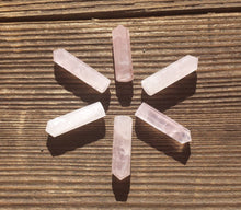 Load image into Gallery viewer, NATURAL ROSE QUARTZ Single Terminated Gemstone Crystal Pencil Point (One)