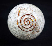 Load image into Gallery viewer, Medium (40-50mm) HOWLITE Orgone Gemstone Sphere Orgone Sphere