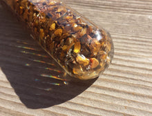 Load image into Gallery viewer, ORGONE TIGER EYE Faceted Gemstone Massage Wand Stone Crystal Wand