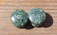 Load image into Gallery viewer, Pair of Real GREEN EYE JASPER Plugs Gauges Body Jewelry Double Flared - Pick Size