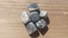 Load image into Gallery viewer, THREE (3) BLACK MOONSTONE Tumbled Stones Medium/Large Natural Tumble Stones