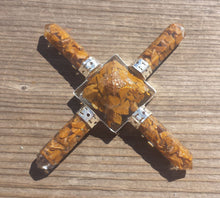 Load image into Gallery viewer, YELLOW JASPER ORGONE 4 Point Gemstone Energy Generator