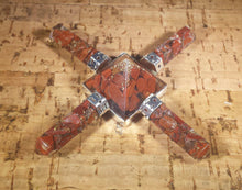 Load image into Gallery viewer, RED JASPER ORGONE 4 Point Gemstone Energy Generator