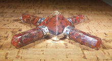 Load image into Gallery viewer, RED JASPER ORGONE 4 Point Gemstone Energy Generator