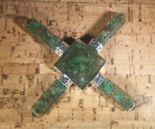 Load image into Gallery viewer, JADE ORGONE 4 Point Gemstone Energy Generator