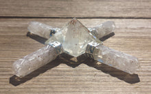 Load image into Gallery viewer, SELENITE ORGONE 4 Point Gemstone Energy Generator