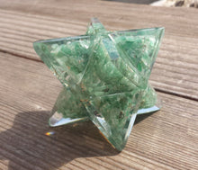 Load image into Gallery viewer, Extra Large (80-85MM) GREEN AVENTURINE Orgone Gemstone Merkaba Star (One)