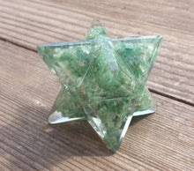 Load image into Gallery viewer, Extra Large (80-85MM) GREEN AVENTURINE Orgone Gemstone Merkaba Star (One)
