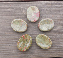 Load image into Gallery viewer, UNAKITE Worry Stone Natural Stone Hand Carved Gemstone Worry Stone