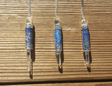 Load image into Gallery viewer, Natural LAPIS LAZULI Gemstone 3 Stone Wand Pendulum (One)