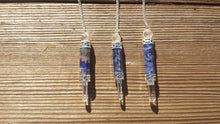 Load image into Gallery viewer, Natural SODALITE Gemstone 3 Stone Wand Pendulum (One)
