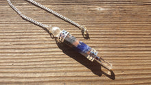 Load image into Gallery viewer, Natural SODALITE Gemstone 3 Stone Wand Pendulum (One)