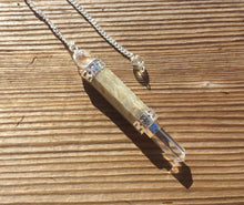 Load image into Gallery viewer, Natural CHRYSOBERYL Gemstone 3 Stone Wand Pendulum (One)
