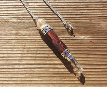 Load image into Gallery viewer, Natural RED TIGER EYE Gemstone 3 Stone Wand Pendulum (One)