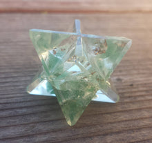 Load image into Gallery viewer, ORGONE GREEN AVENTURINE Gemstone Merkaba Star Orgone