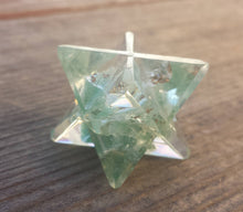 Load image into Gallery viewer, ORGONE GREEN AVENTURINE Gemstone Merkaba Star Orgone