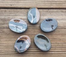Load image into Gallery viewer, BLUE TIGER EYE Worry Stone Natural Stone Hand Carved Gemstone Worry Stone