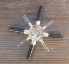 Load image into Gallery viewer, BLACK TOURMALINE And Clear QUARTZ 4 X 4 Natural Gemstone Energy Generator