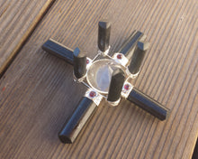 Load image into Gallery viewer, BLACK TOURMALINE Antenna Environment Energy Generator With Garnet Accents