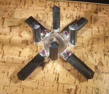 Load image into Gallery viewer, BLACK TOURMALINE Antenna Environment Energy Generator With Garnet Accents